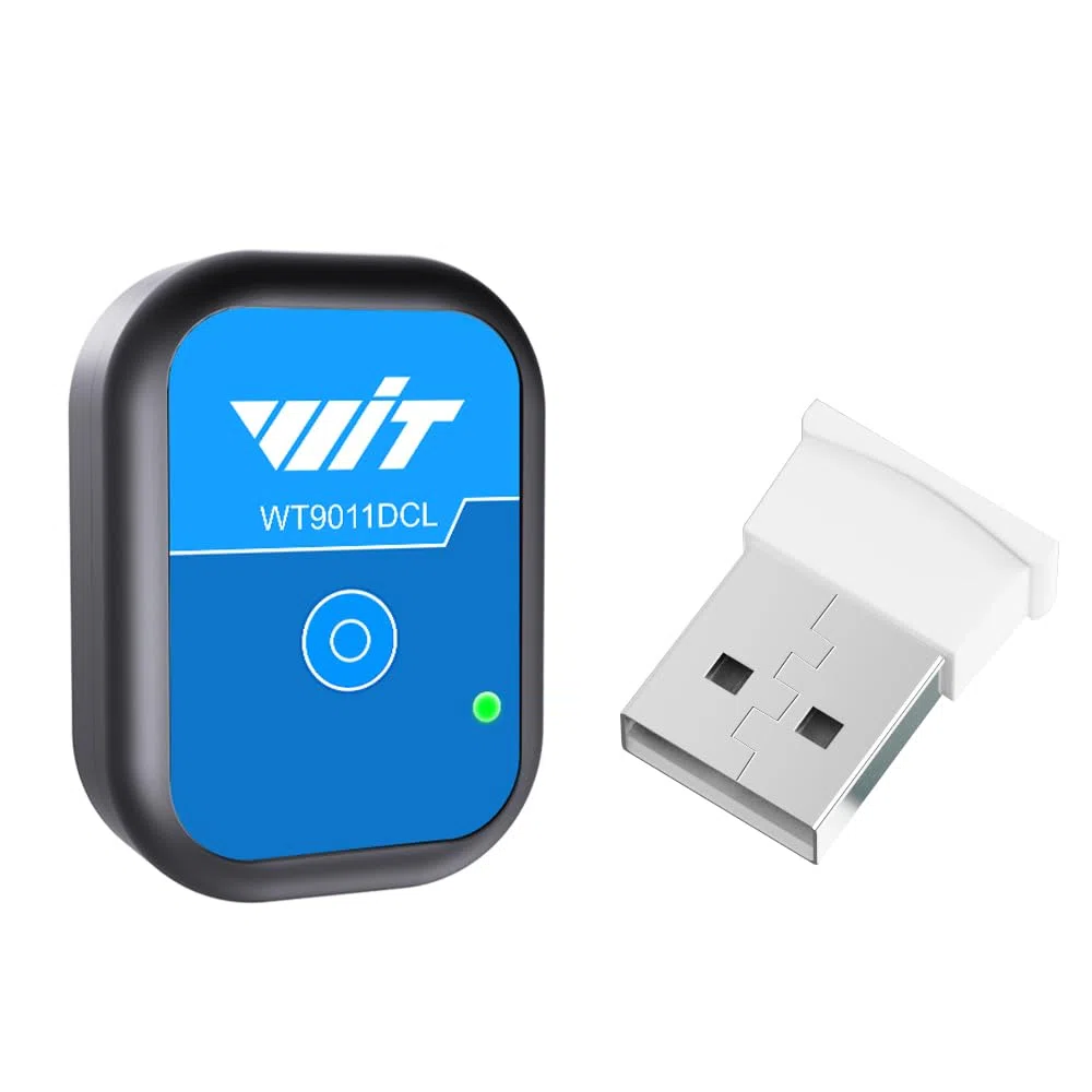 [Bluetooth 5.0 Beschleunigungssensoren] WT9011DCL MPU9250 Mini Wireless Inertial Sensor, 3-Achsen Beschleunigungsmesser + Gyroskop + Magnetometer)+ Neigungsmesser, 9-Achsen IMU AHRS Sensormodul USB