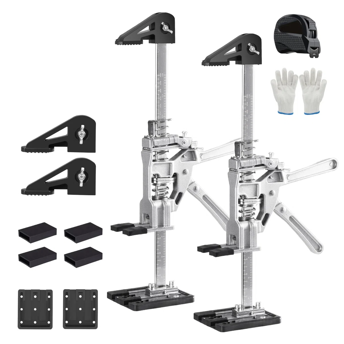 Möbelheber für Schwere Möbel,Heber,Arbeitssparender Arm,2 Stück Arm Hebewerkzeug,400kg Tragkraft Türheber mit Zwei Geschwindigkeiten und Höhenversteller 0-210mm,Hebewerkzeug für Türen,Fliesen