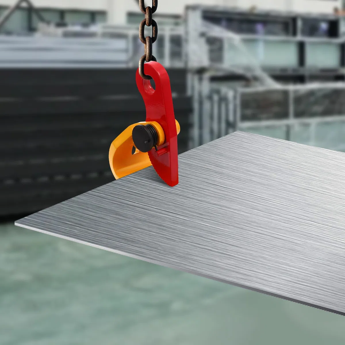 Platten Hebeklemme 1,5T Metallplattenhebeklemmen Backenöffnung 0-50mm Horizontale Plattenhebeklemme für Installation Stahlkonstruktionen, mechanischen Verarbeitung