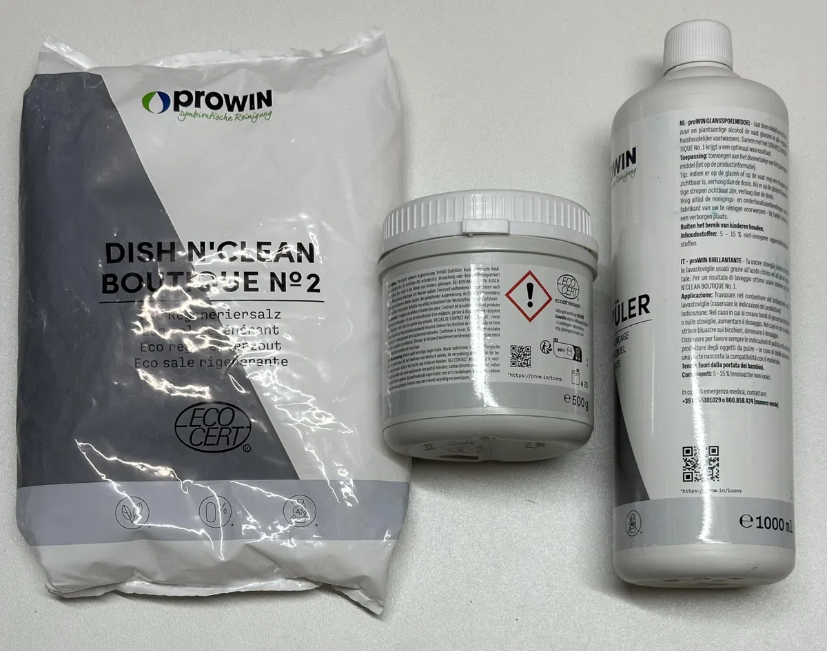 prowin Geschirrspülmaschinen-Set mit Pulver, Salz und Klarspüler