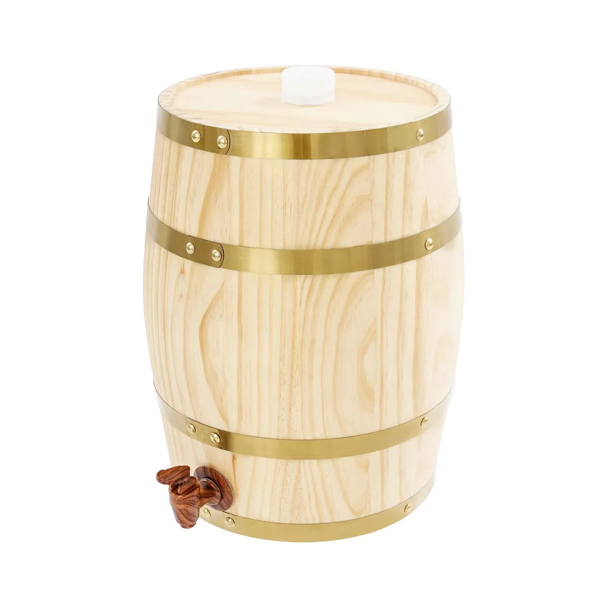 10L Holzfass mit Zapfhahn, Vertikal Whiskyfass Schnapsfass Bierfass Kiefernholz-Weinfass für Wein, Whisky, Rum, Dekorationsfass für Bars