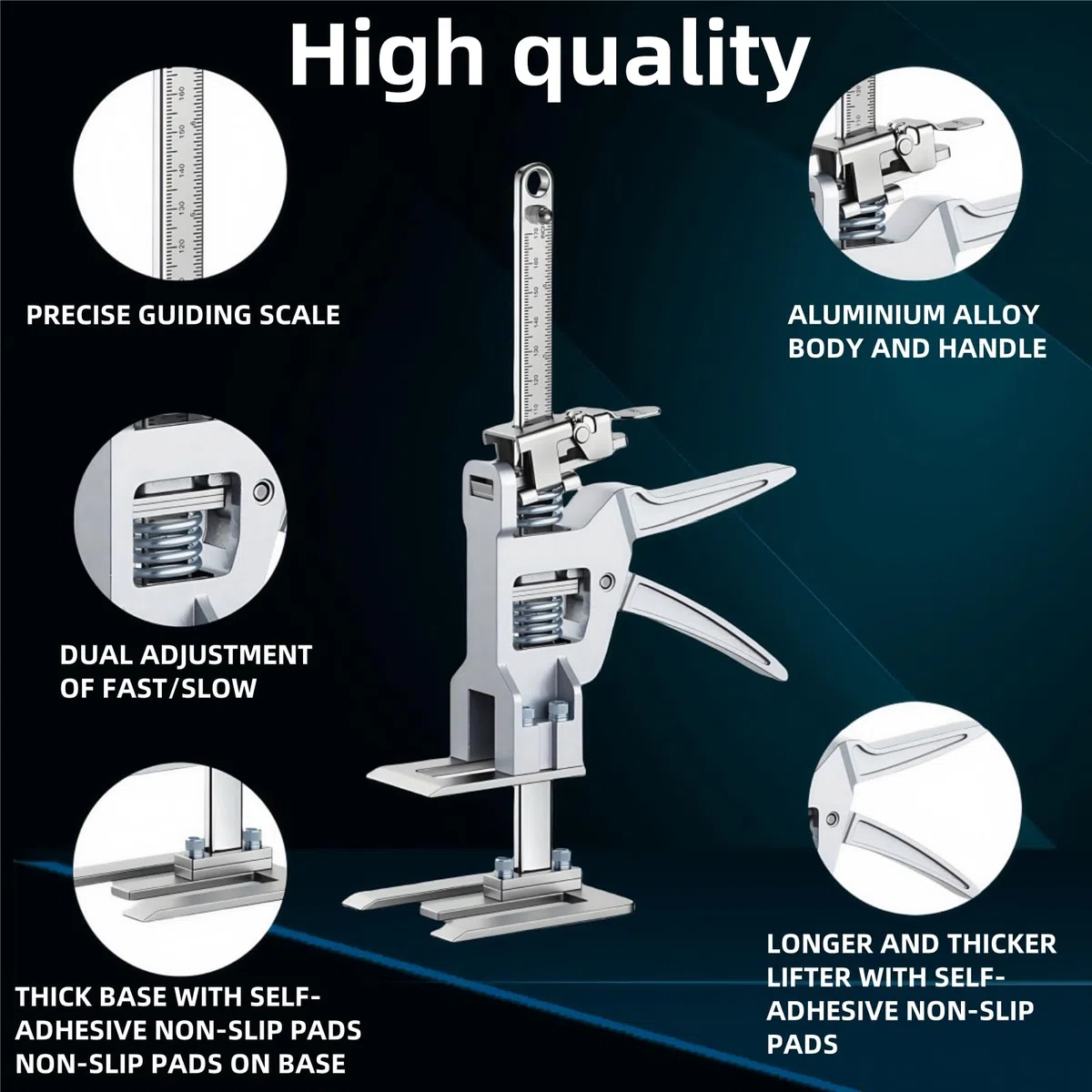 2 Stück Arbeitssparender Armheber - Hand Lifting Jack Tool, Arbeitssparende Hebebühnen, mit Feinabstimmungsfunktion für Die Montage Von Schränken, Türen, Fenstern und Möbeln, Tragkraft 400 kg