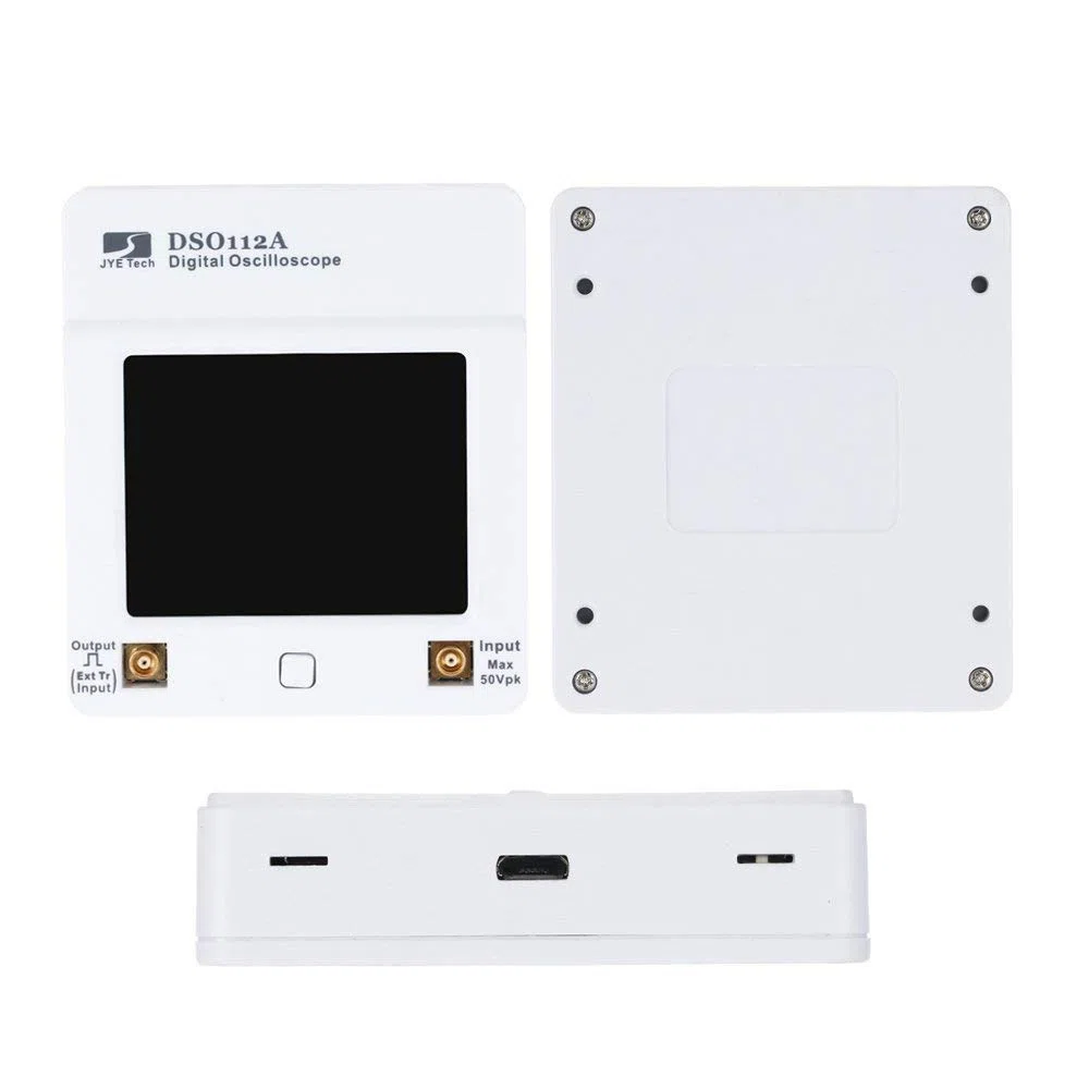 DollaTek DSO112A Digitales Taschen-Oszilloskop w/Screen 2.4inch TFT Touchpanel, Standard-BNC-Prüfspitze, MCX Klippkabel und Batterie eingeschlossen
