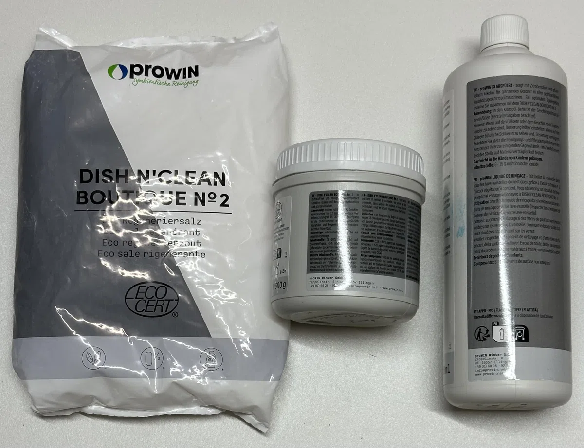 prowin Geschirrspülmaschinen-Set mit Pulver, Salz und Klarspüler