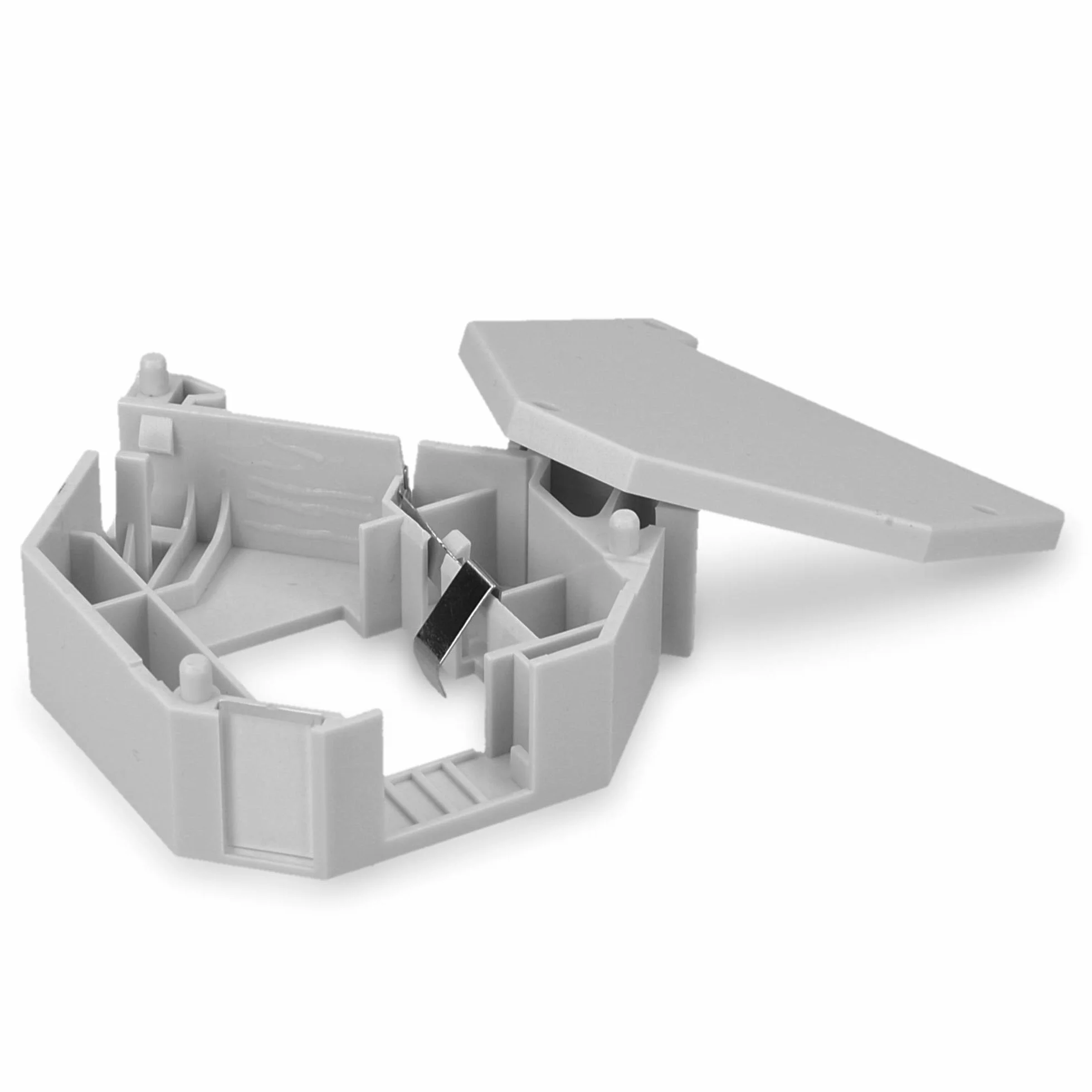 kwmobile Keystone Modul Set CAT 6A mit Hutschienenadapter - 8x RJ45 Hutschienenadapter Buchse geschirmt + 8x Halter für DIN Hutschiene - werkzeuglose Netzwerkdose bis 10 Gbit/s