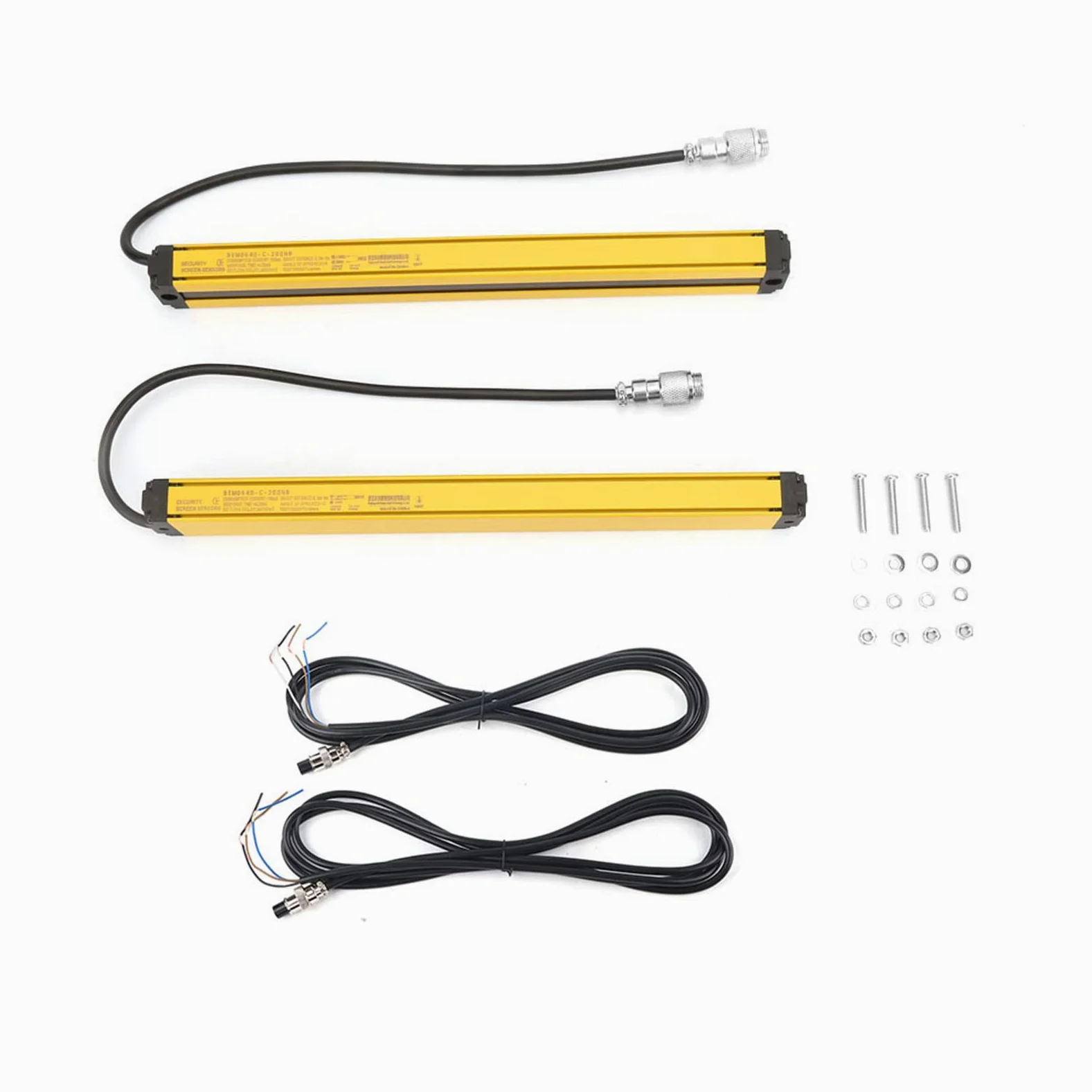 Buachois Sicherheits Lichtvorhang Sensoren, 6 Beams DC10–30V Lichtvorhang A Serie Lichtgitter BEM0640-C-200NB Sicherheitsgerät Sicherheitslichtgitter Optischer Gittersensor C Typ Dünner Lichtschranke