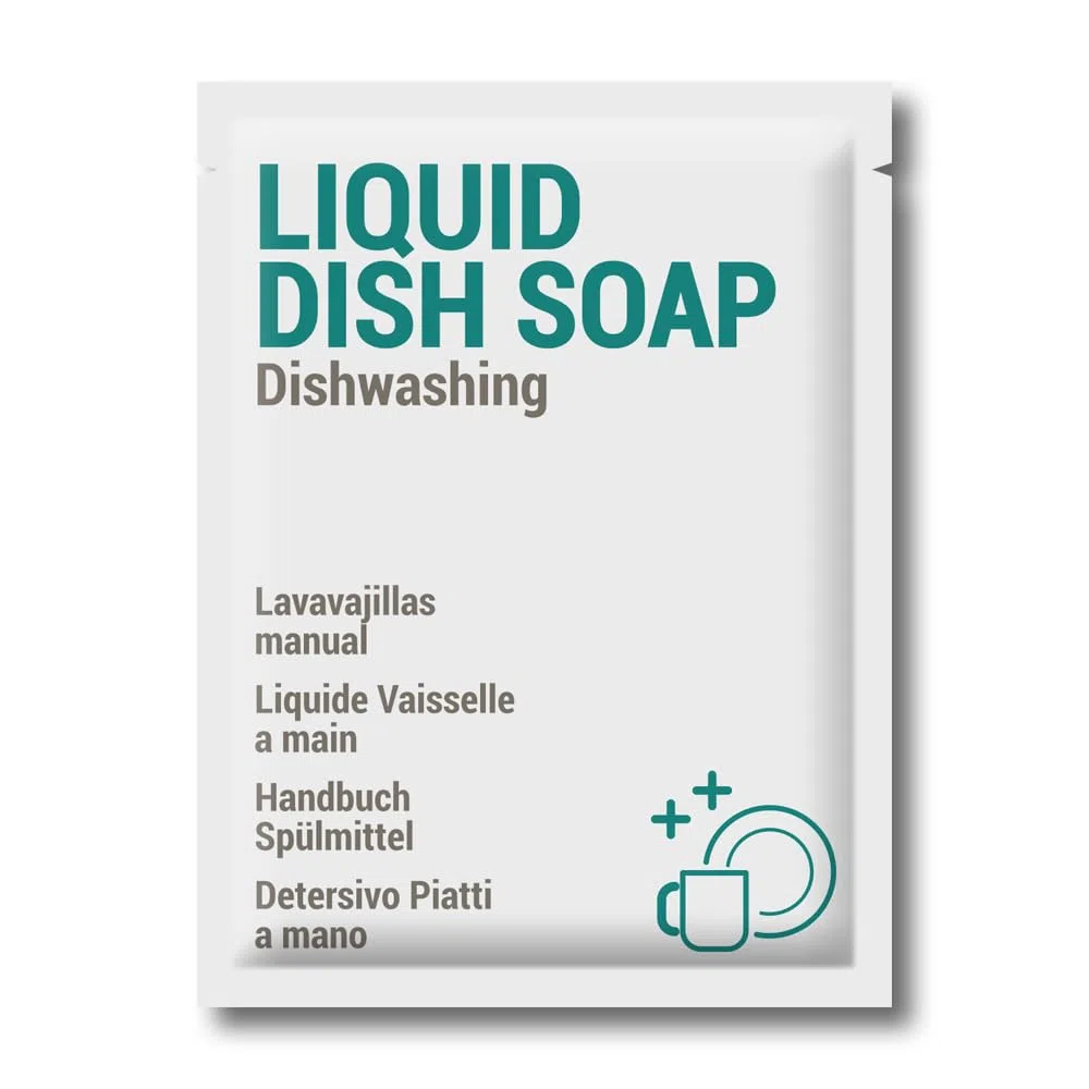 GPQ - Flüssiges Geschirrspülmittel 15 ml. | 250 Stk. | Amenities Handgeschirrreiniger | Fettlöser/Entfetter | Ohne Parabene | B&B, Landhaus, Camping, Appartement... | Made in EU