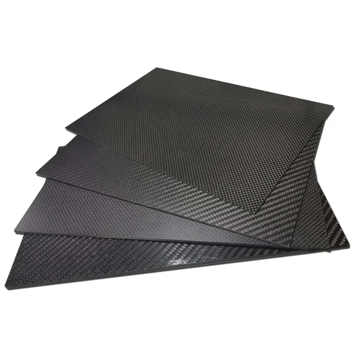 Carbon Platte 1PCS 400x500mm Carbon Faser Platte Blatt Hohe Festigkeit Carbon Board Panel Dicke 1mm 1,5mm 2mm 2,5mm 3,0mm 4mm 5mm 6mm Für Handarbeit, Restaurierung von Teilen(1.0mm Plain Glossy)