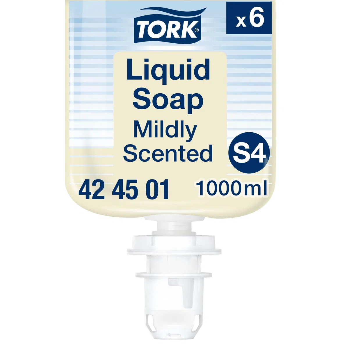 Tork Mild Duftende Hand Flüssigseife S4, frischer Duft, 6 x 1.000 ml, 424501