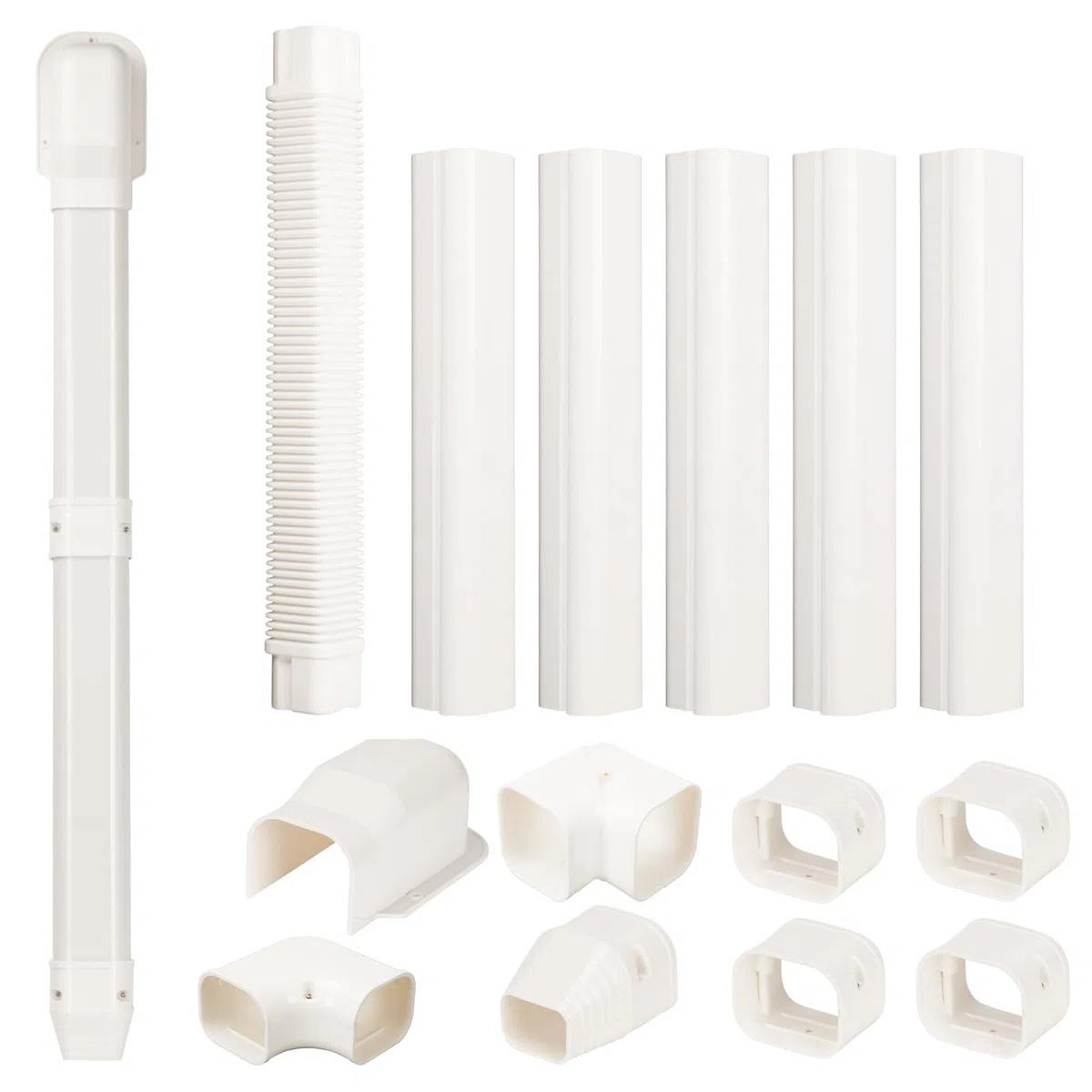 BEWAVE 7,6 cm 3 m AC Line Cover Kit, dekoratives PVC-Rohrabdeckungs-Set für Mini-Split-Klimaanlagen und Wärmepumpen