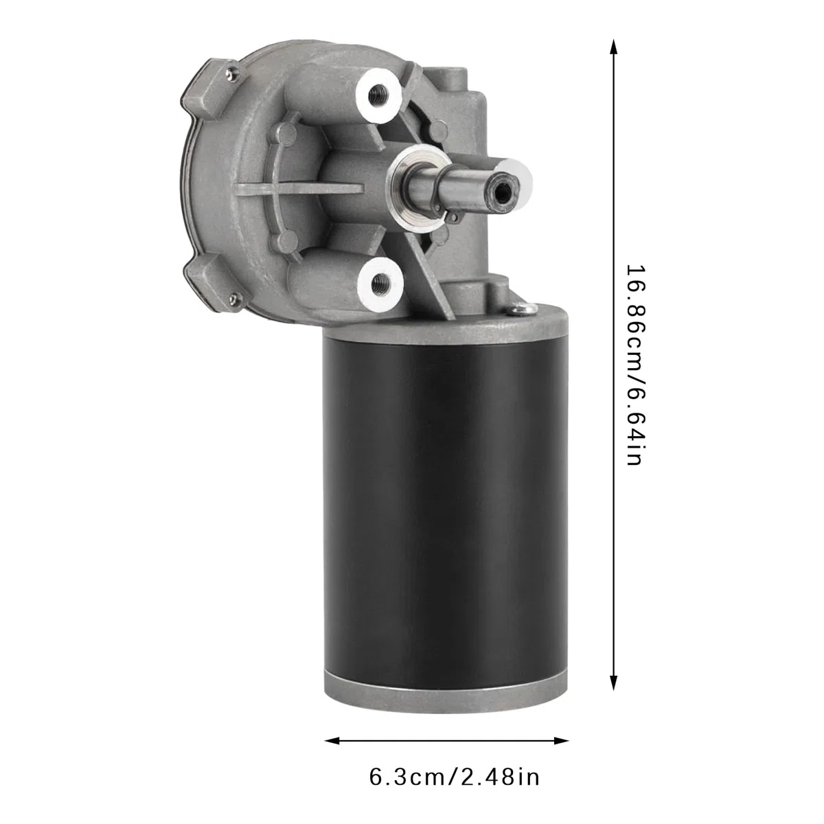 24V DC Schneckengetriebemotor Getriebemotor 220 U/min 80W Gleichstrommotor (Rechts)