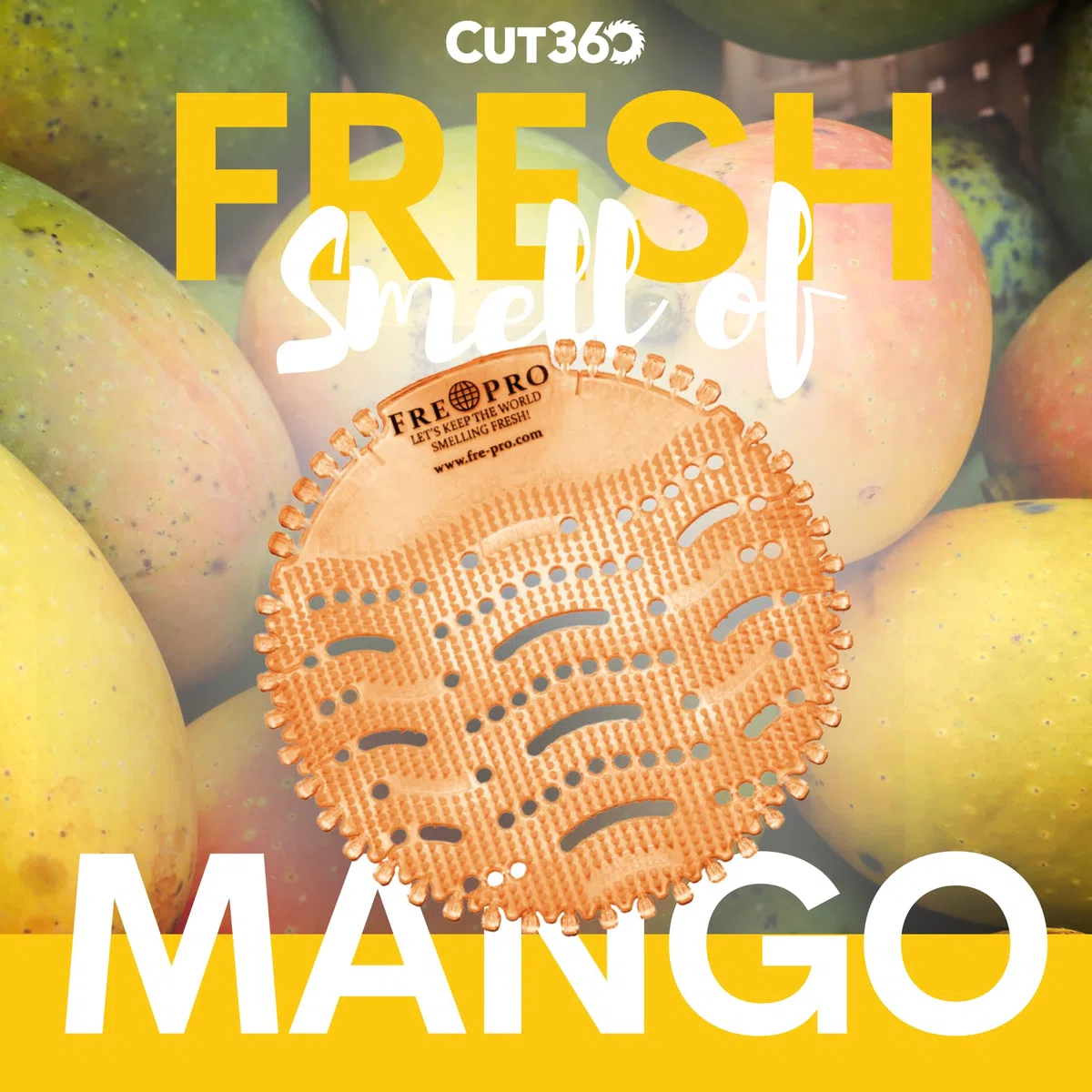 WAVE 2.0 - Pissoir & Urinal Einsatz - 30 Tage Frischewirkung - Mango, 10 Stück