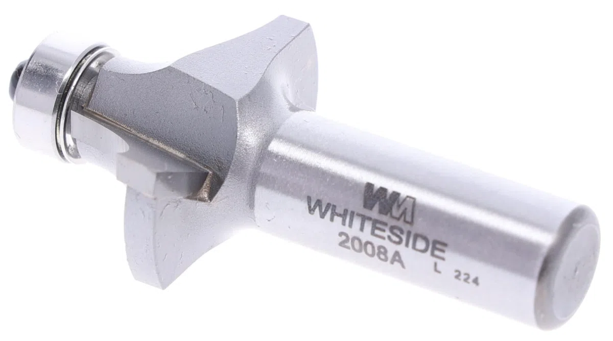 Whiteside Router Bits 2008A Rundfräser mit 7/16 Zoll Radius, 1-3/8 Zoll großem Durchmesser und 5/8 Zoll Schnittlänge.