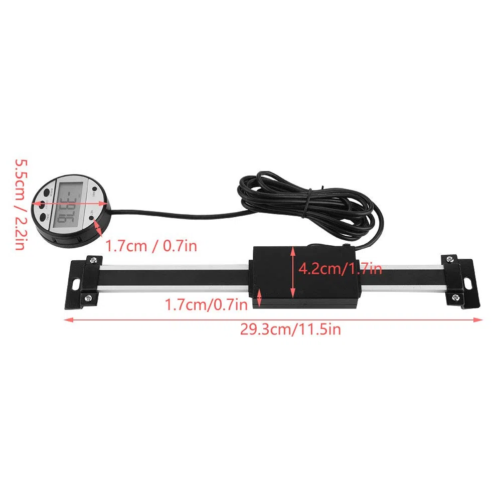 Digital Readout Kit,Auslesewaage digitaler Anzeigen Wegsensor LCD Ausleseset Präzise Digital Linear Scale mit LCD Anzeigen und Montagezubehör für Fräsmaschinen usw,0-150 mm,höher Leistung
