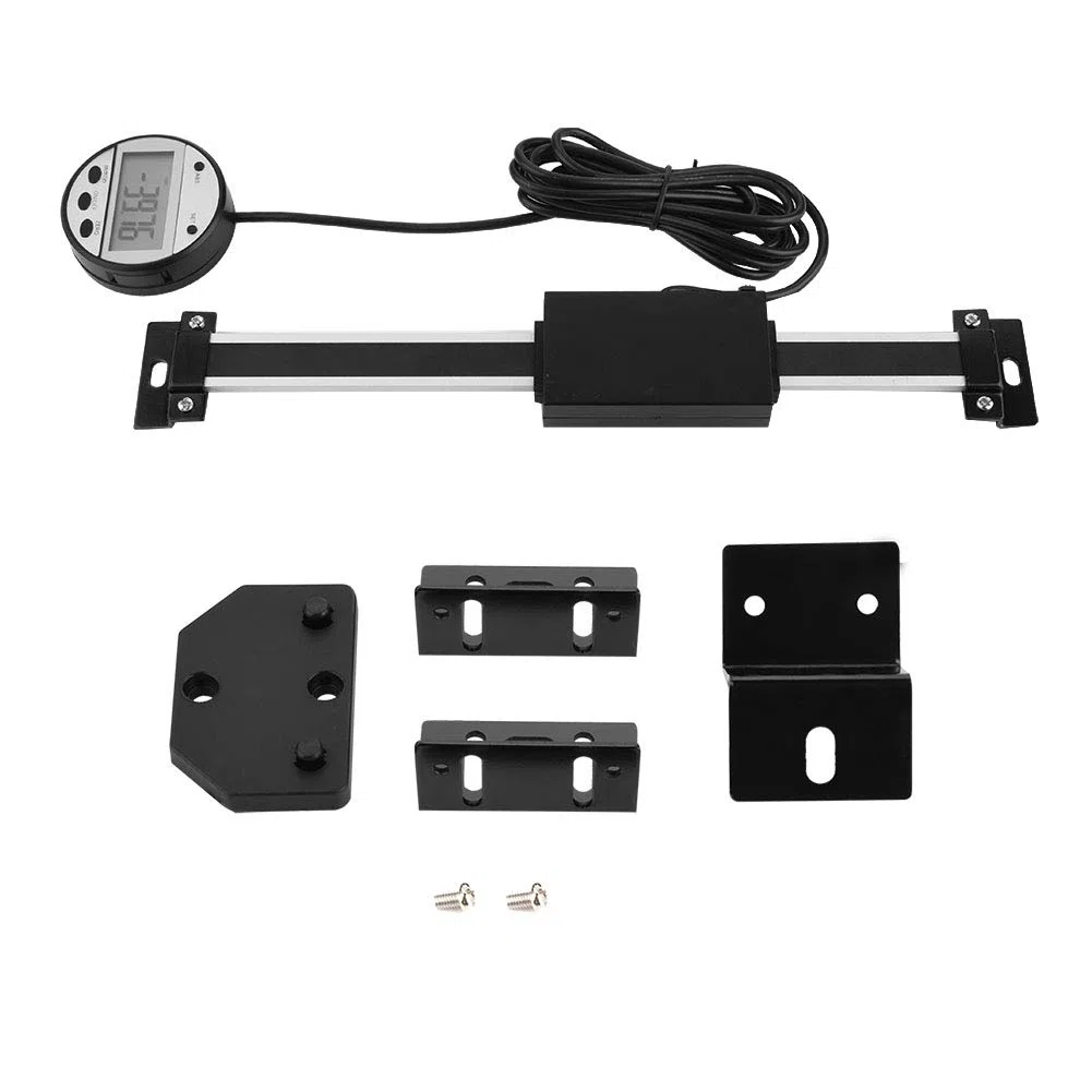 Digital Readout Kit,Auslesewaage digitaler Anzeigen Wegsensor LCD Ausleseset Präzise Digital Linear Scale mit LCD Anzeigen und Montagezubehör für Fräsmaschinen usw,0-150 mm,höher Leistung