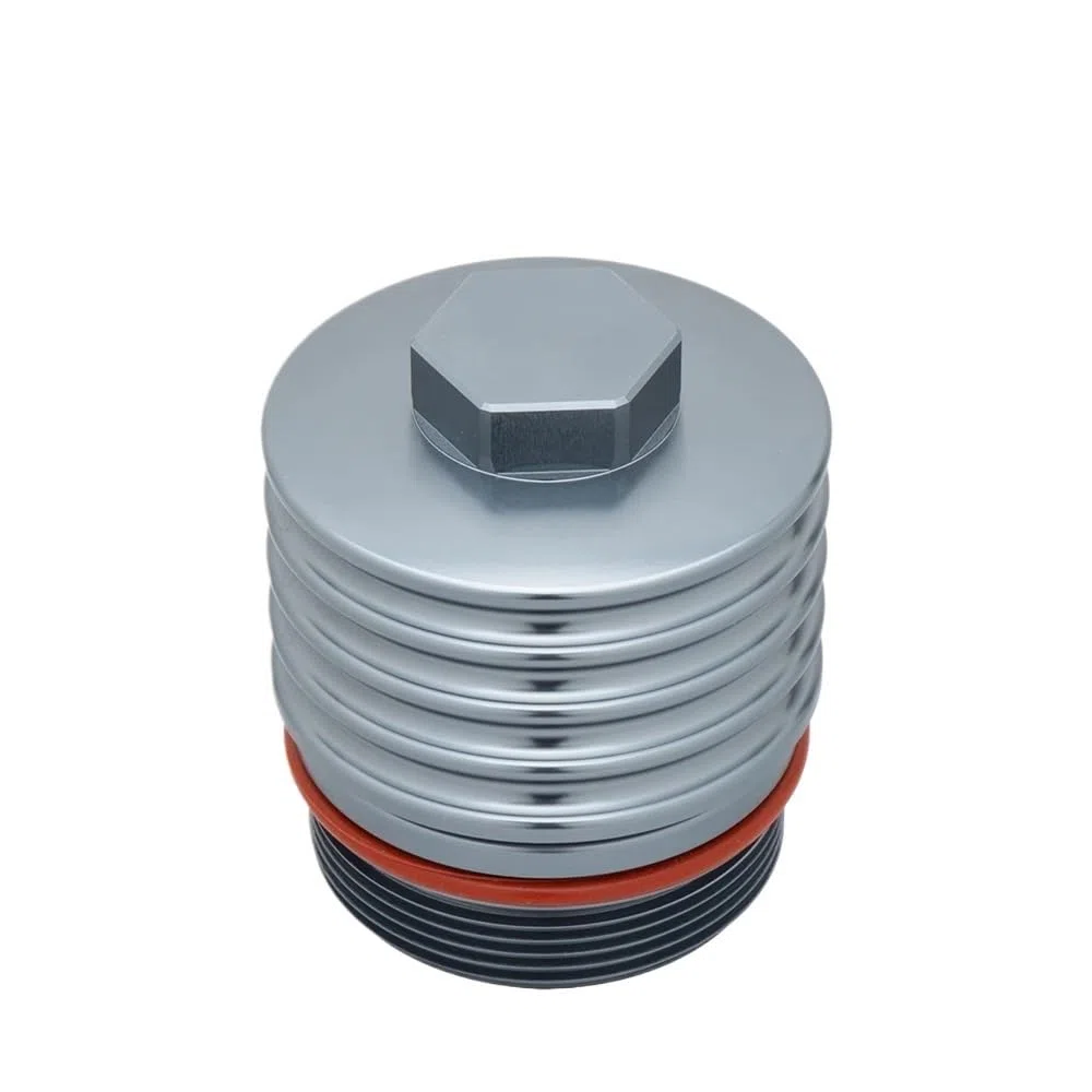 Geschmiedete Ölfiltergehäuseabdeckung aus Aluminiumlegierung, kompatibel mit N20 N26 N52 N54 N55 B48 B58 EA888 und ähnlichen Modellen(N20 N26 N52 N54 N55)