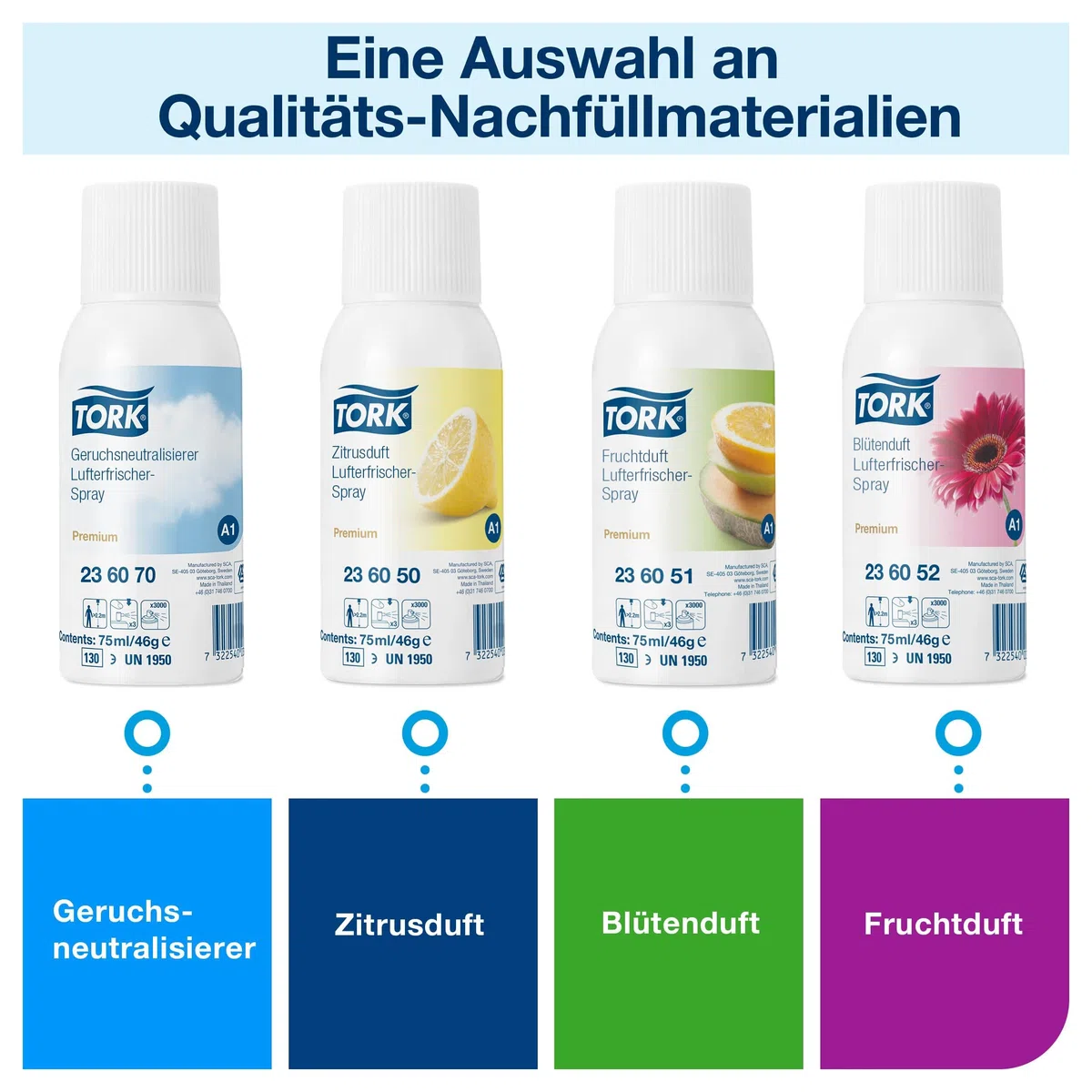 Tork 562000 Spender für Lufterfrischer Sprays A1 - für eine duftende Atmosphäre / Leicht programmierbar / Einfaches Nachfüllen / Lange Batterielaufzeit / Mit Füllstandsanzeige / 9.7x17.4x6cm (BxHxT)