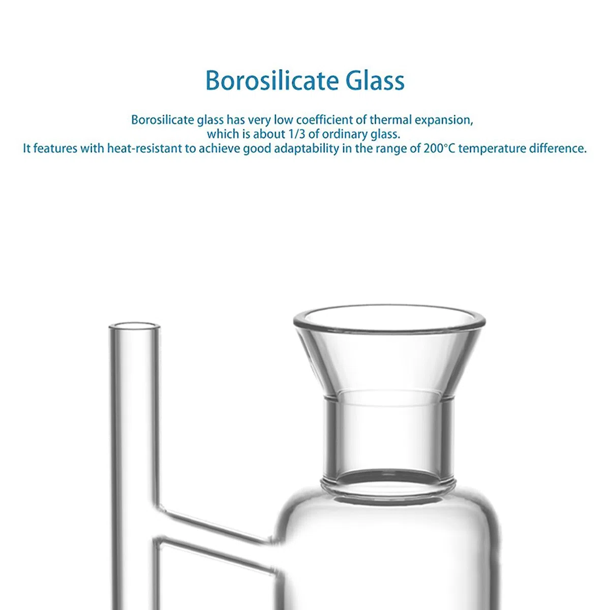 stonylab Weithals-Wasser-Öl-Abscheider mit PTFE-Hahn, Glaswaren zur Flüssigkeitstrennung und -reinigung, Zwei-Phasen-System-Laborexperimente, 250 ml