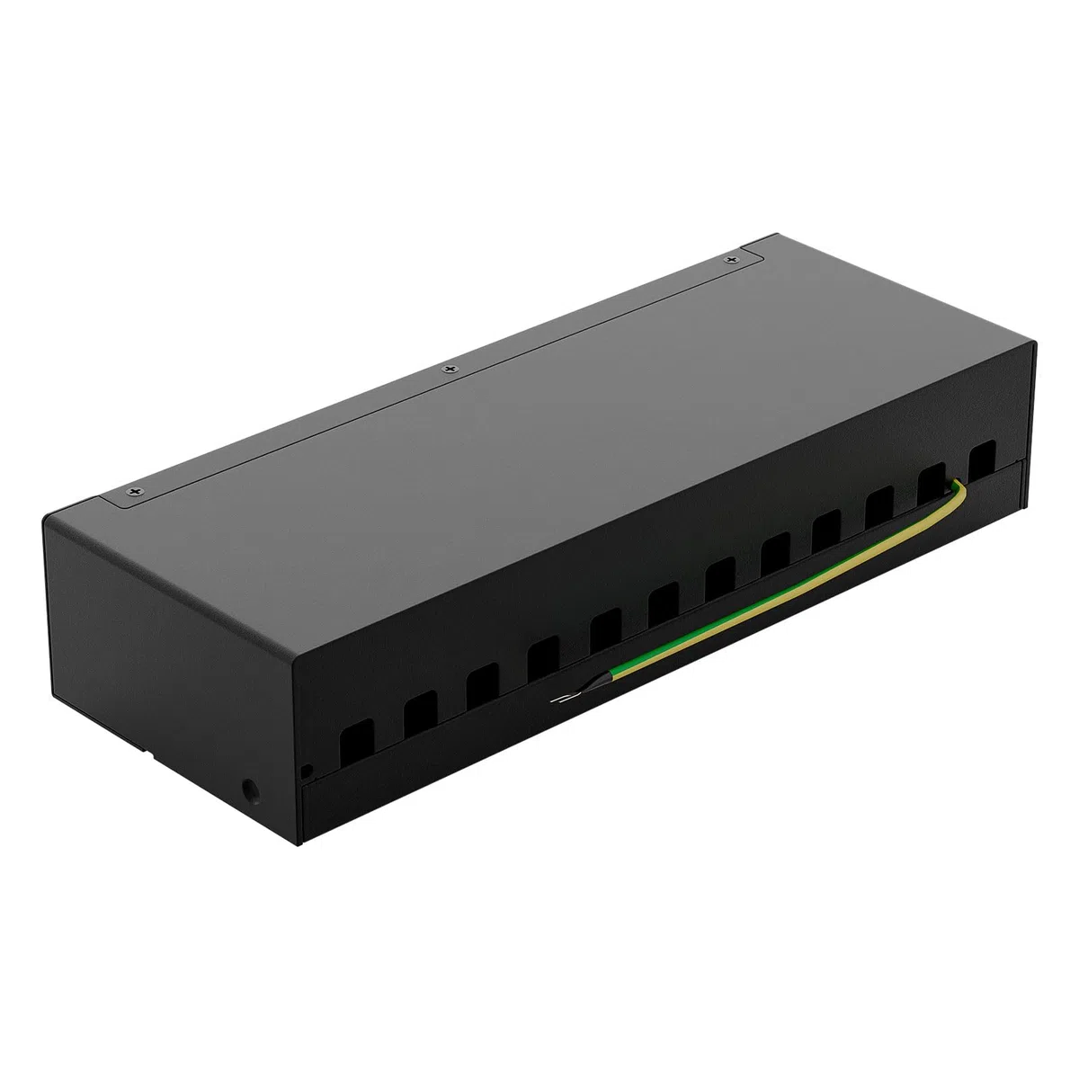 FGB 10 Gbps 12 Port CAT7 Patchpanel mit 12x CAT.7 RJ45 Keystone Jack Modul, STP Patchpanel Verteilerfeld für Netzwerk LAN DSL, Kompatibel CAT6 CAT6a CAT7 CAT8 Verlegekabel Netzwerkkabel