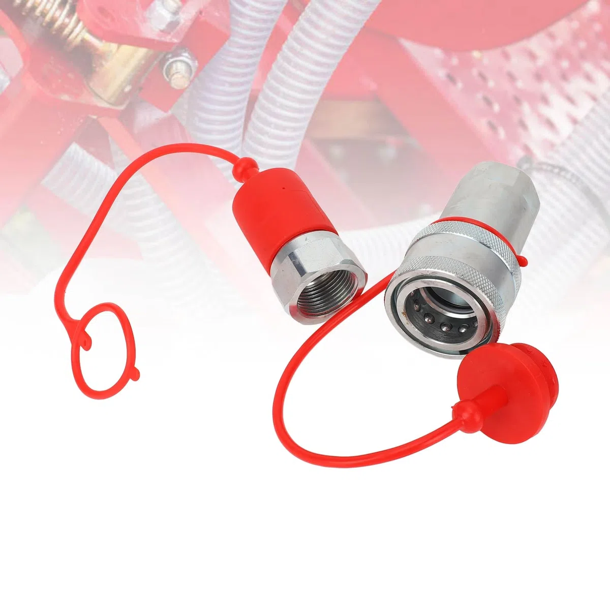 Acouto Hydraulische Schnellkupplung, 1 Zoll NPT, Gehärteter Stahl, 4000 PSI, 24 GPM, Hydraulische Schnellkupplung für ISO5675-Anwendungen in Logg, 1 Zoll NPT, Kupplung,