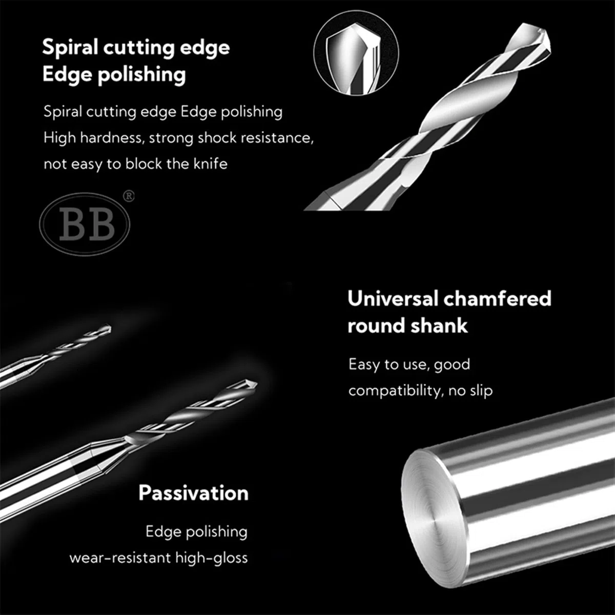 Mikro-VHM-Bohrer Präzisions-Lochbohren 0,15 mm bis 2,9 mm Durchmesser 3 mm 1 Stk. Metall Stahl Kunststoff 1 Stk (Color : Coated-D3x38L, Size : 0.15mm)