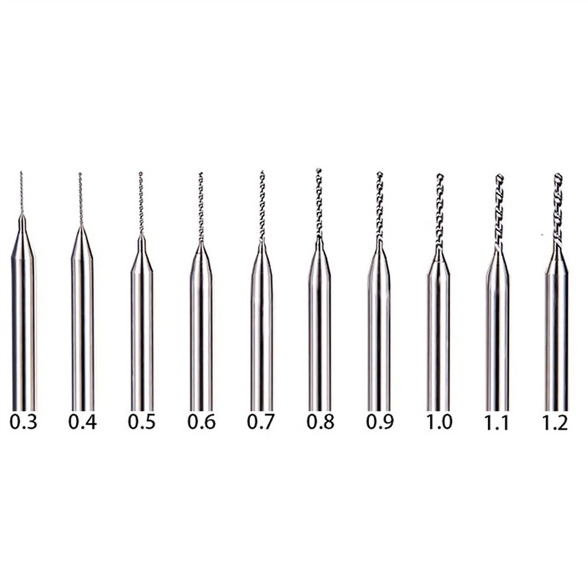 Mikro-VHM-Bohrer Präzisions-Lochbohren 0,15 mm bis 2,9 mm Durchmesser 3 mm 1 Stk. Metall Stahl Kunststoff 1 Stk (Color : Coated-D3x38L, Size : 0.15mm)
