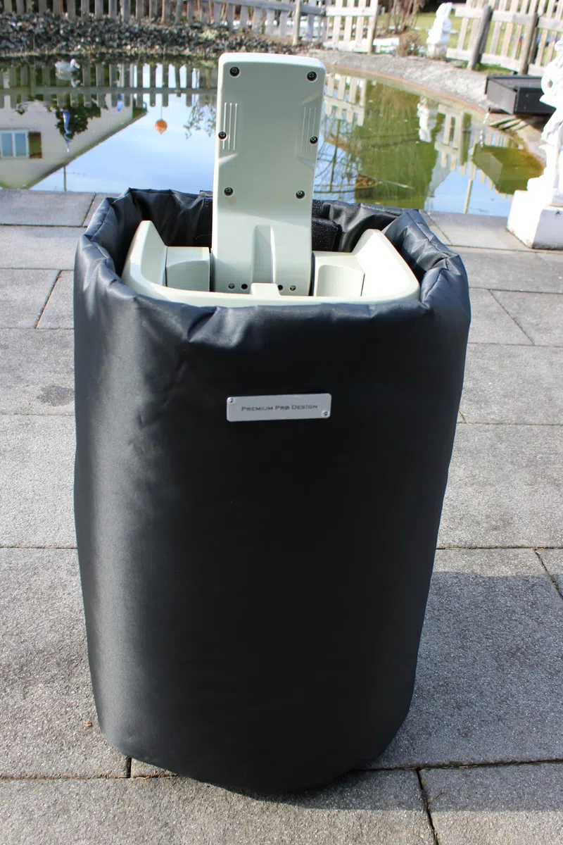 Premium PRO Design Whirlpool Pumpenabdeckung - 5cm Dicke Thermo-Schutzhülle für Heizpumpen (z.B. kompatibel mit Lay-Z-Spa) - Wetterfest, Frostschutz, Lärmschutz & Energiesparend (136cm Airjet)